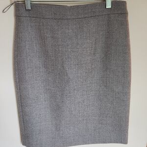 J. Crew Women's Gray Wool Pencil Skirt